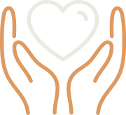 Icon: Hands with heart | Aspen Creek Senior Living