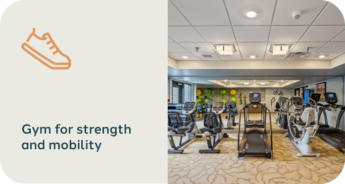Gym Feature Image and Icon | Aspen Creek Senior Living